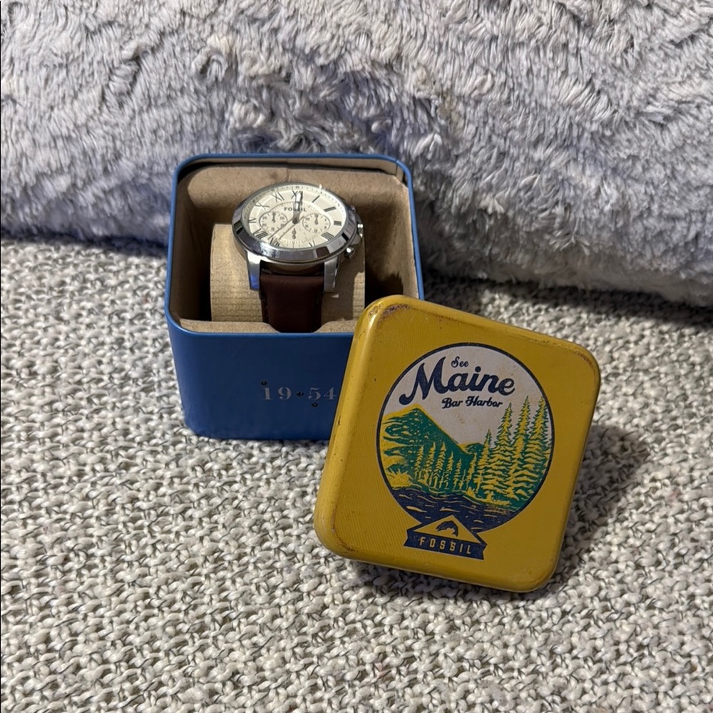 Fossil Men's Brown Leather Watch